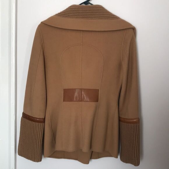 Mackage wool camel leather trim coat S - Picture 7 of 11